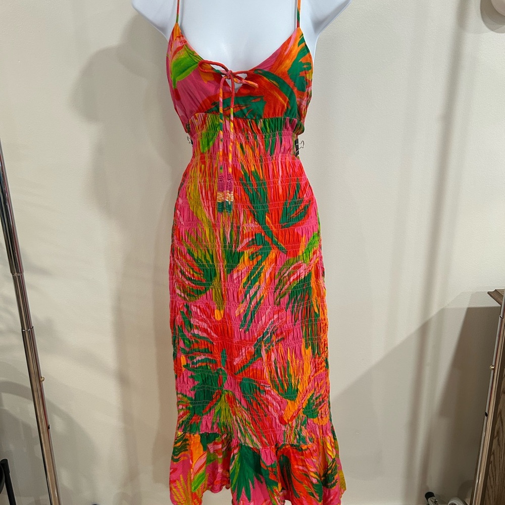FARM Rio Vibrant Tropical Print Midi Dress - Picture 2 of 4